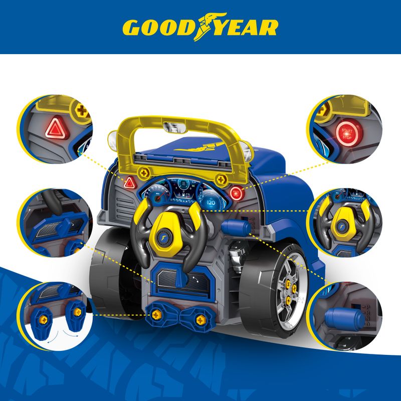 Pretend Play Take Apart Toy Engine Set — Goodyear wholesale toy