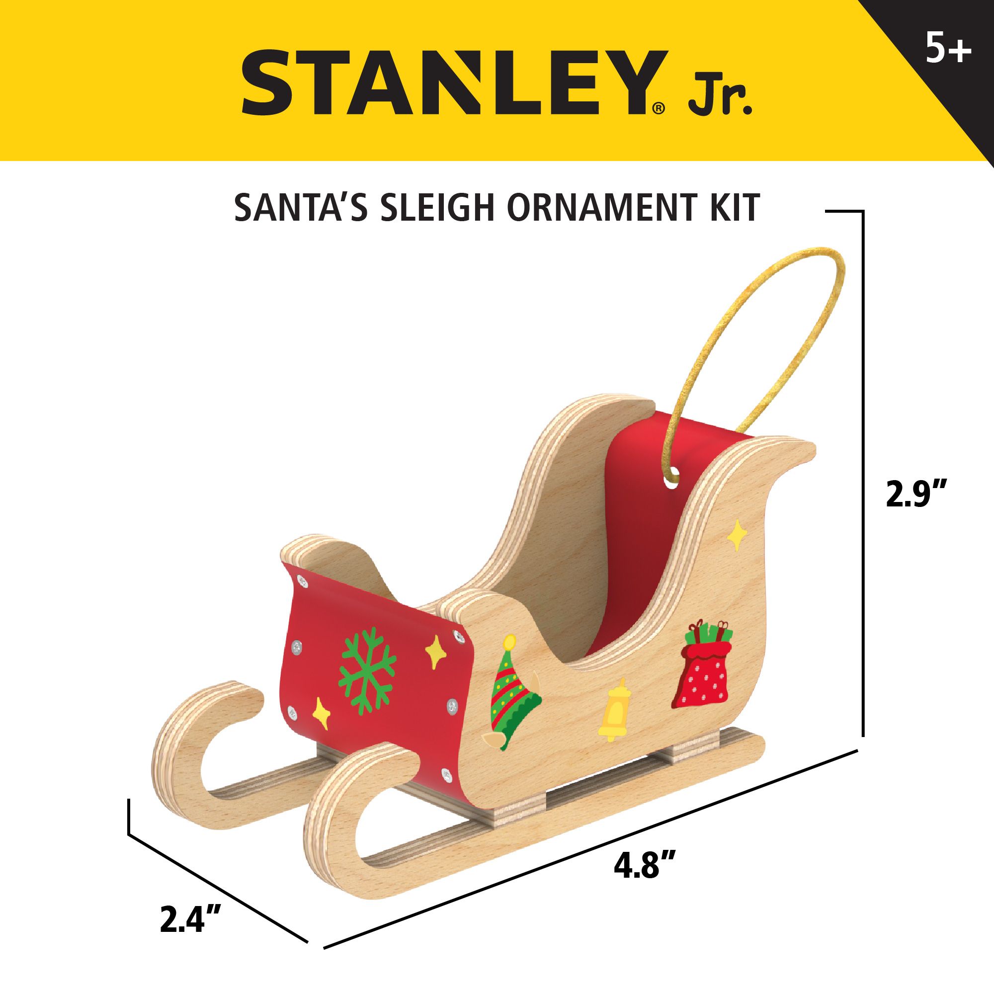 Santa's Sleigh Ornament Set — Stanley Jr wholesale toy