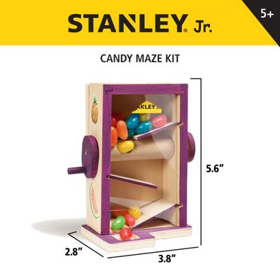 Candy Maze Kit - 23 piece candy maze kit, with paintbrush, 4 paints, stickers, and sandpaper included — Stanley Jr wholesale toy