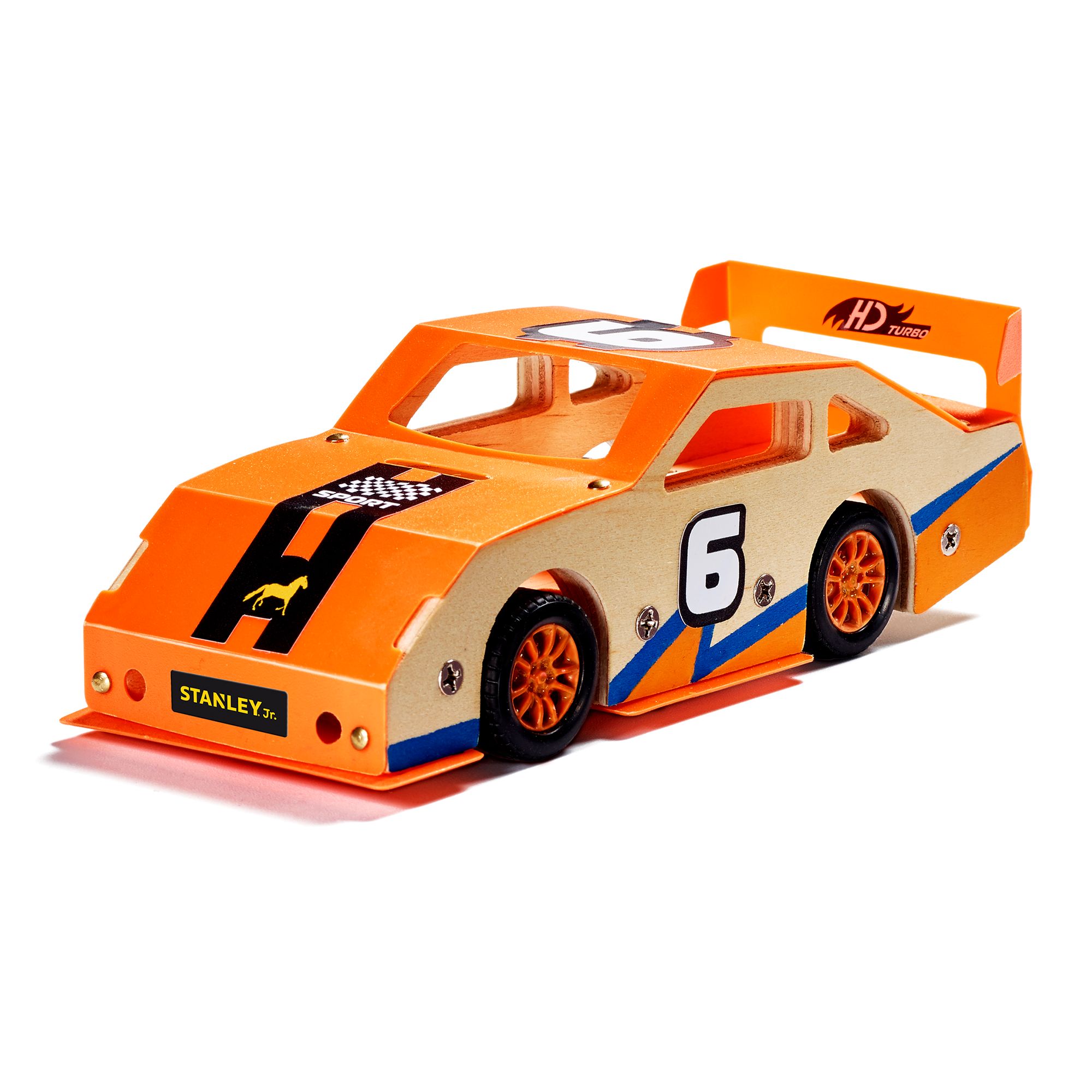 Race Car Kit - 41 piece race car kit, with paintbrush, 4 paints, stickers, and sandpaper included — Stanley Jr wholesale toy