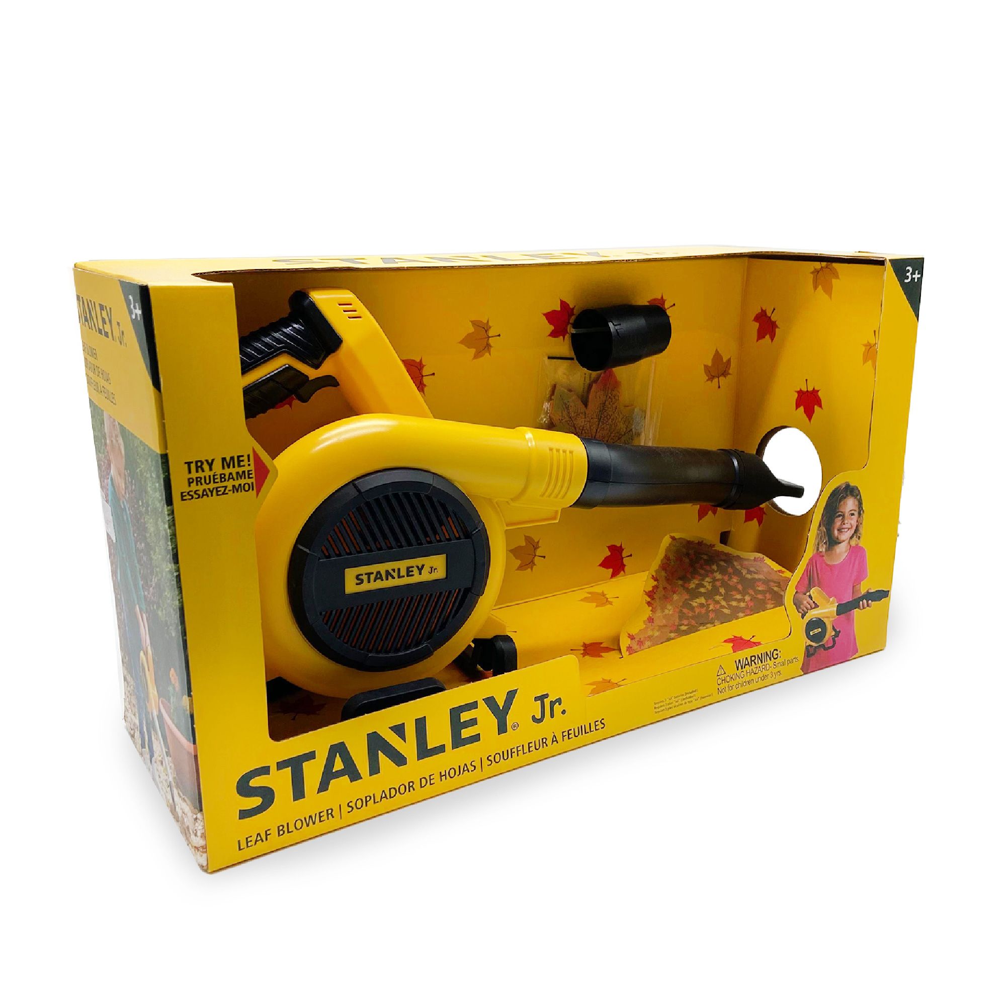 ​Battery Operated Blower
*3 AA Batteries included. Real sound and  Motion, Faux Automn Leaves, Interchangeable nozzles, Detachable Battery, Real air blowing effect, Customizable Name Tag — Stanley Jr wholesale toy
