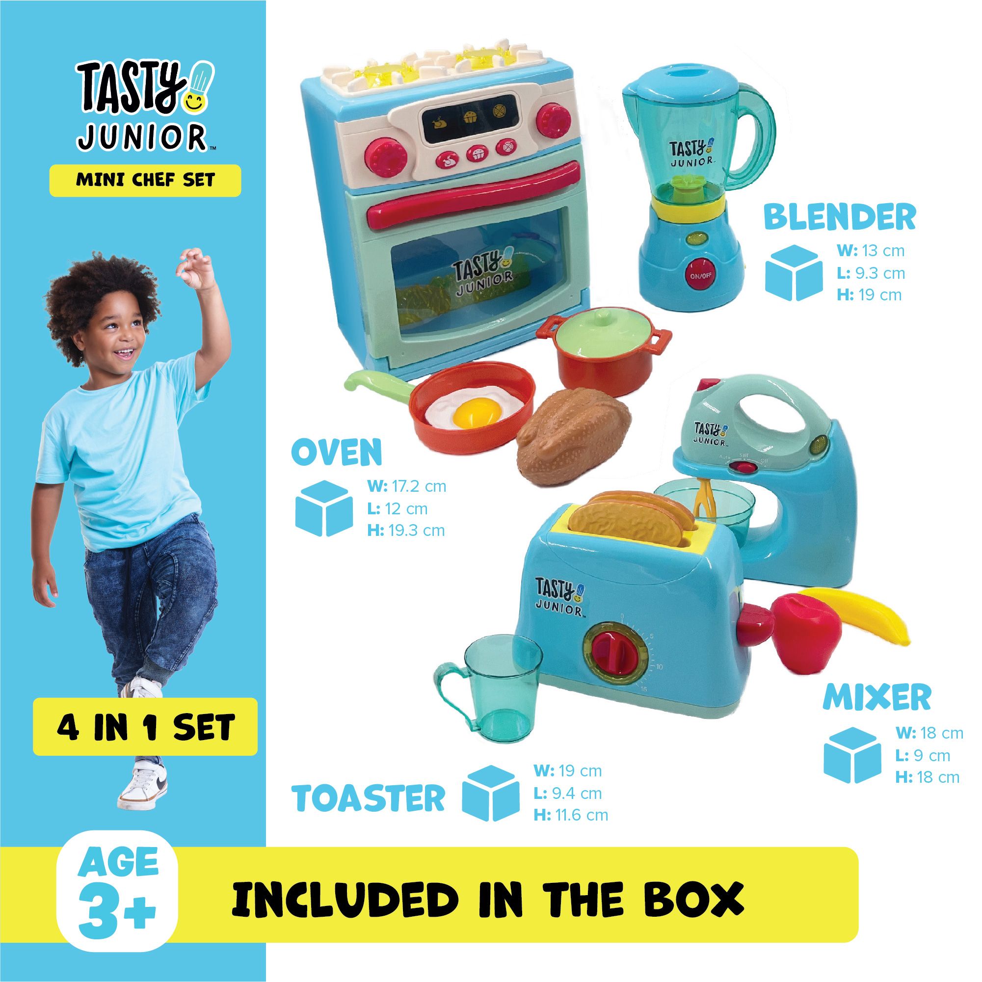 Tasty Jr. Mini Chef 4-in-1 Playset — Tasty Junior wholesale toy