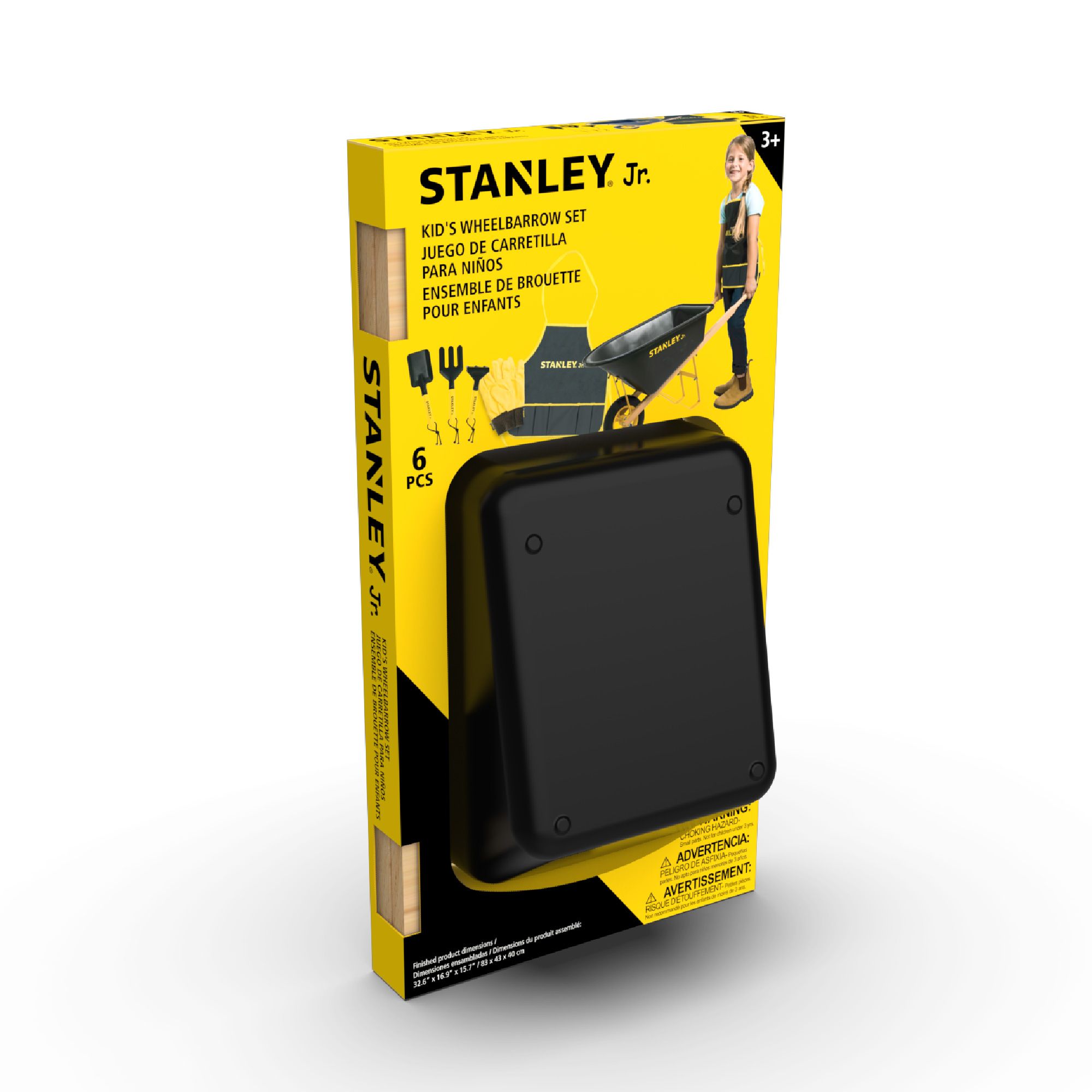 Wheelbarrow - including: Apron, Gloves, Gardening Hand Tools (6 pc Set) — Stanley Jr wholesale toy