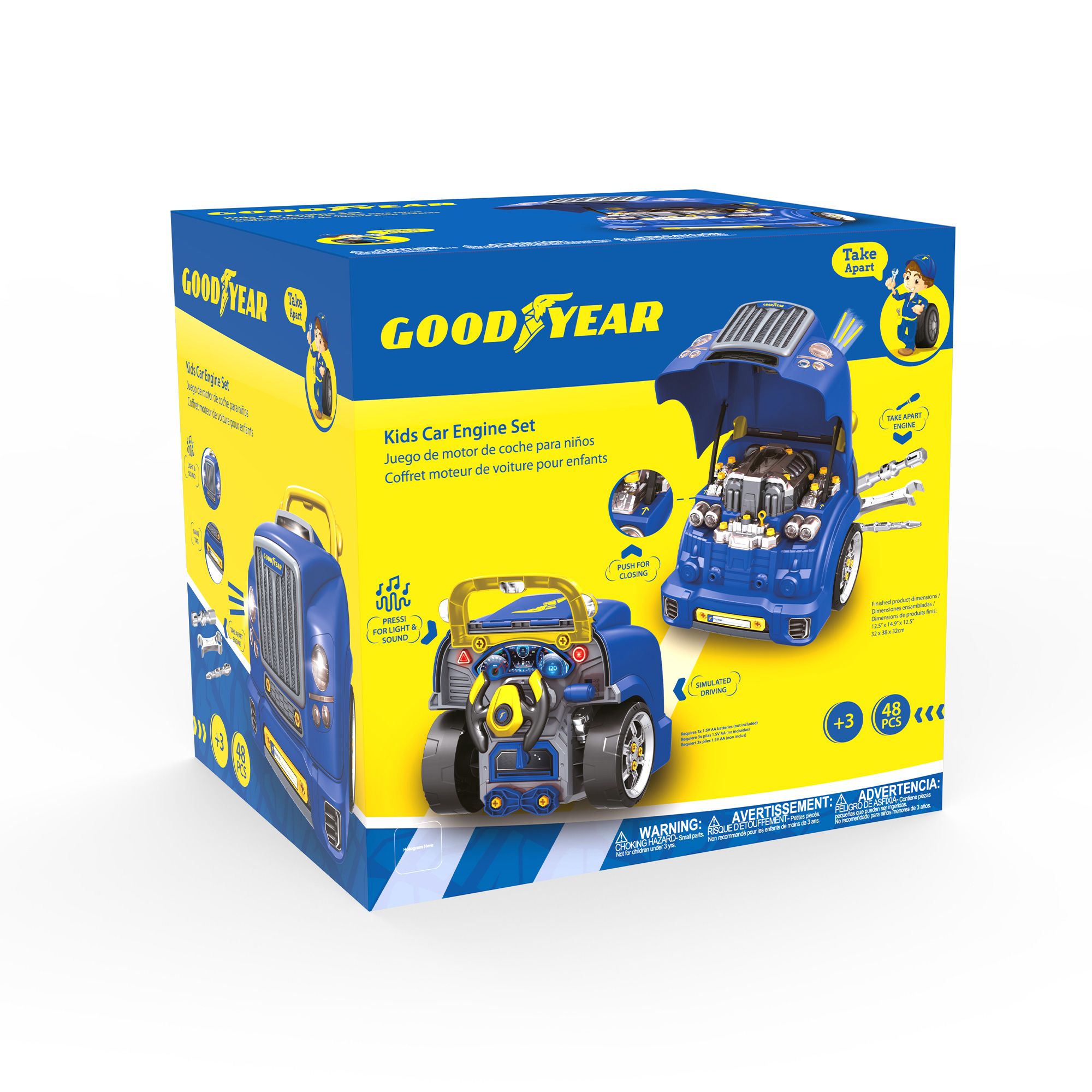 Pretend Play Take Apart Toy Engine Set — Goodyear wholesale toy