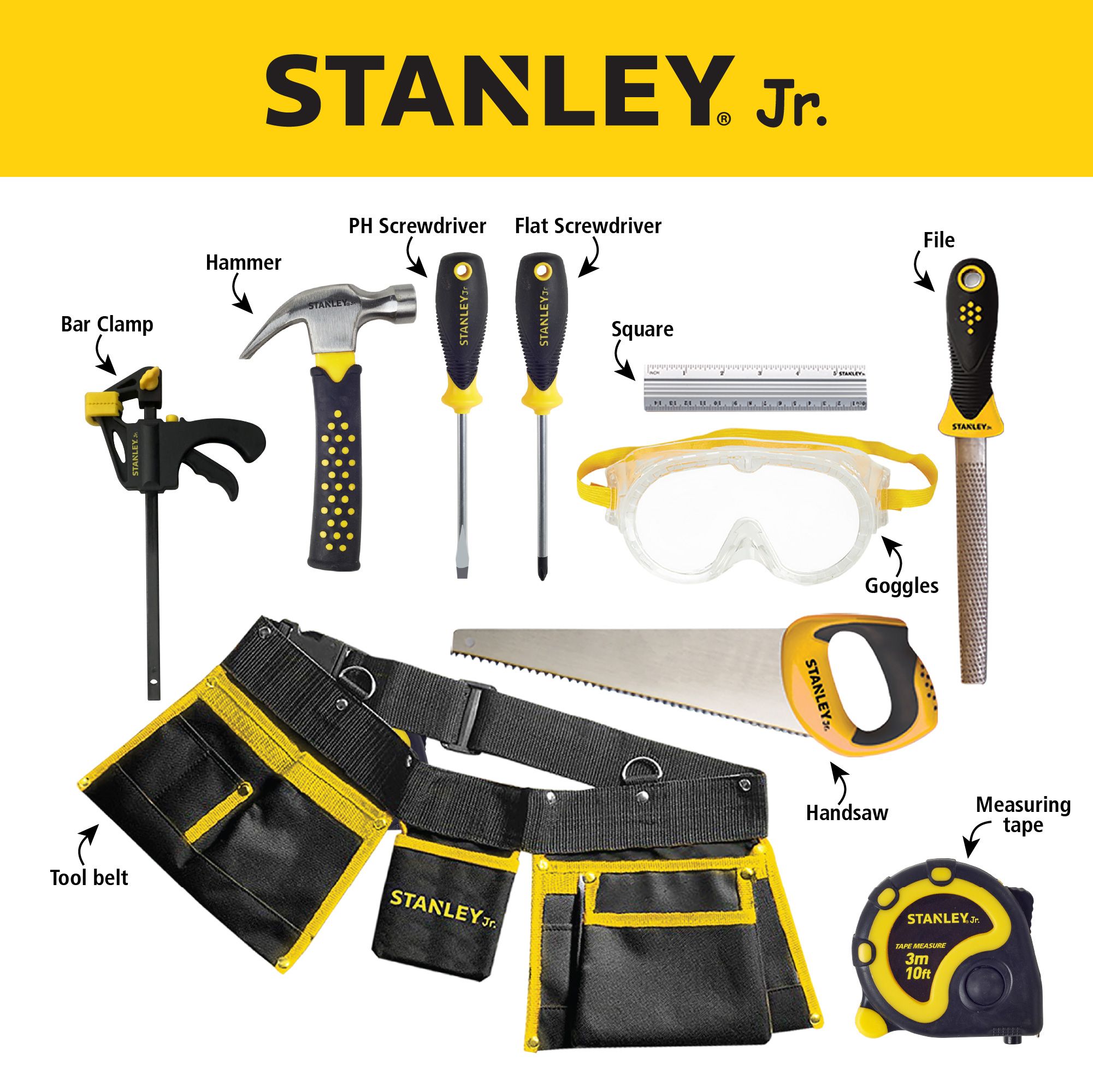 Stanley Jr. 10 pc. Toolset   — Stanley Jr wholesale toy