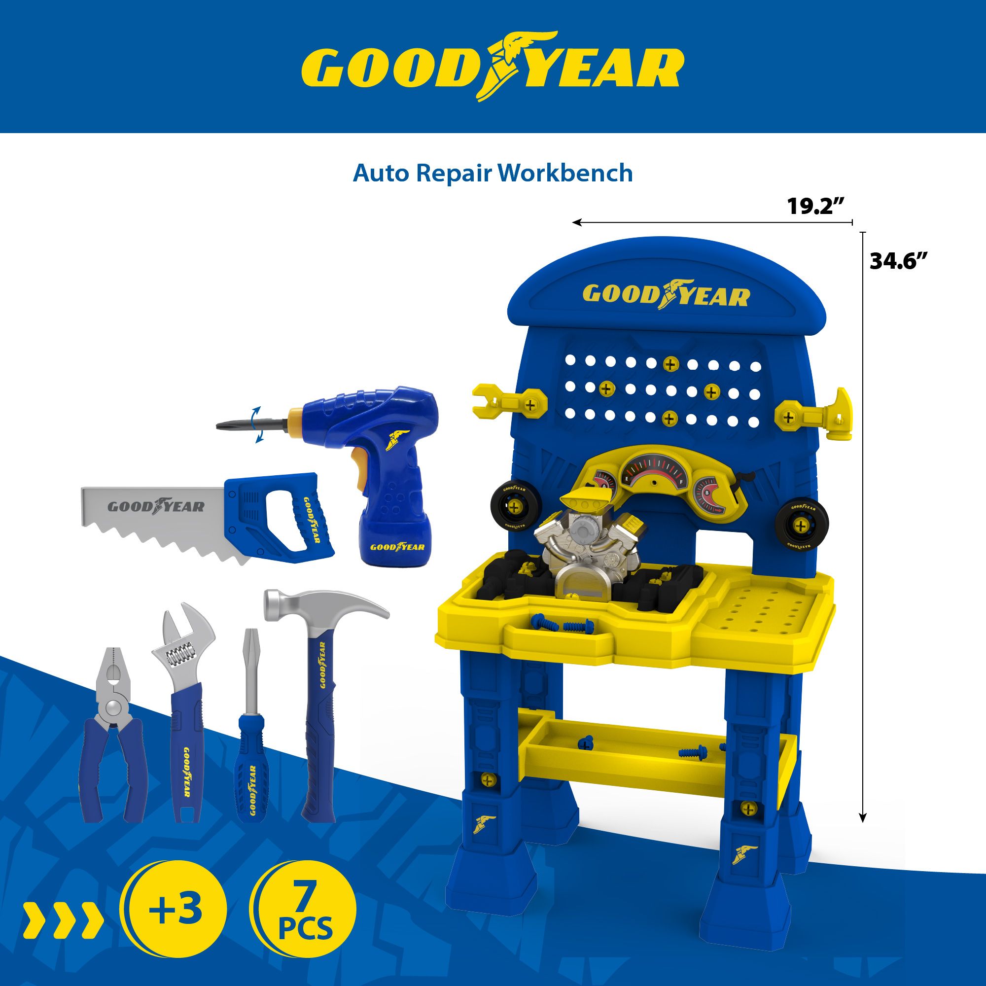 GOODYEAR Pretend Play Repair Workbench Set for Kids — Goodyear wholesale toy