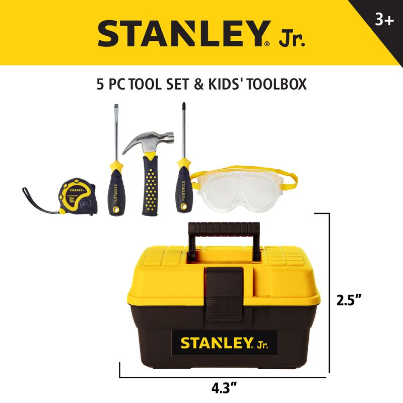 Stanley Jr. Tool box + 5 pcs Toolset — Stanley Jr wholesale toy