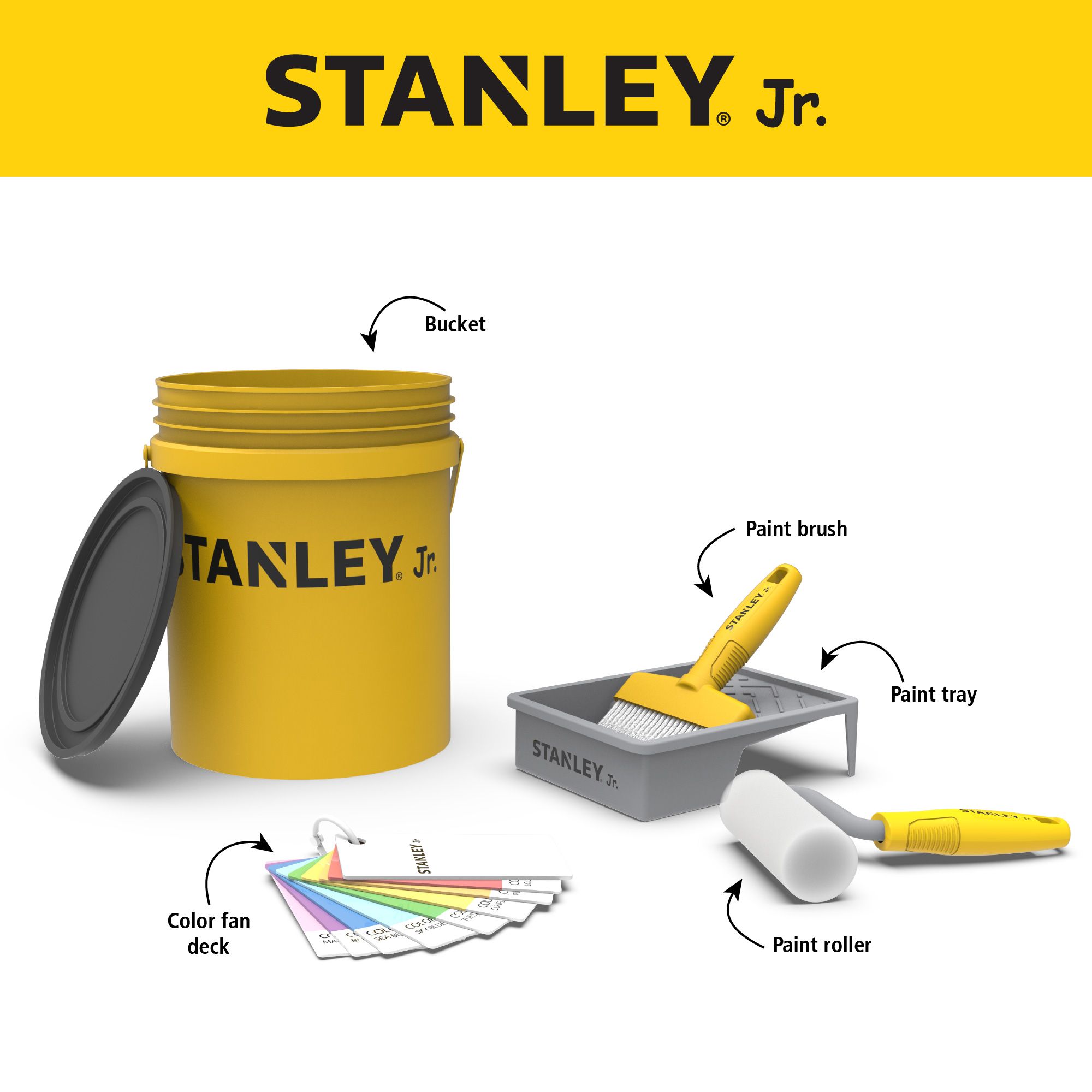 Stanley Jr.  Kids Painters Set​ (5 tools) — Stanley Jr wholesale toy